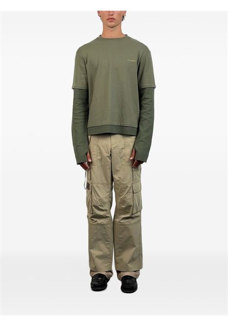 t-shirt roque double hem uomo verde CARRER | ROQUE DOUBLE HEM LONG SLEEVEDOUBLE GREEN